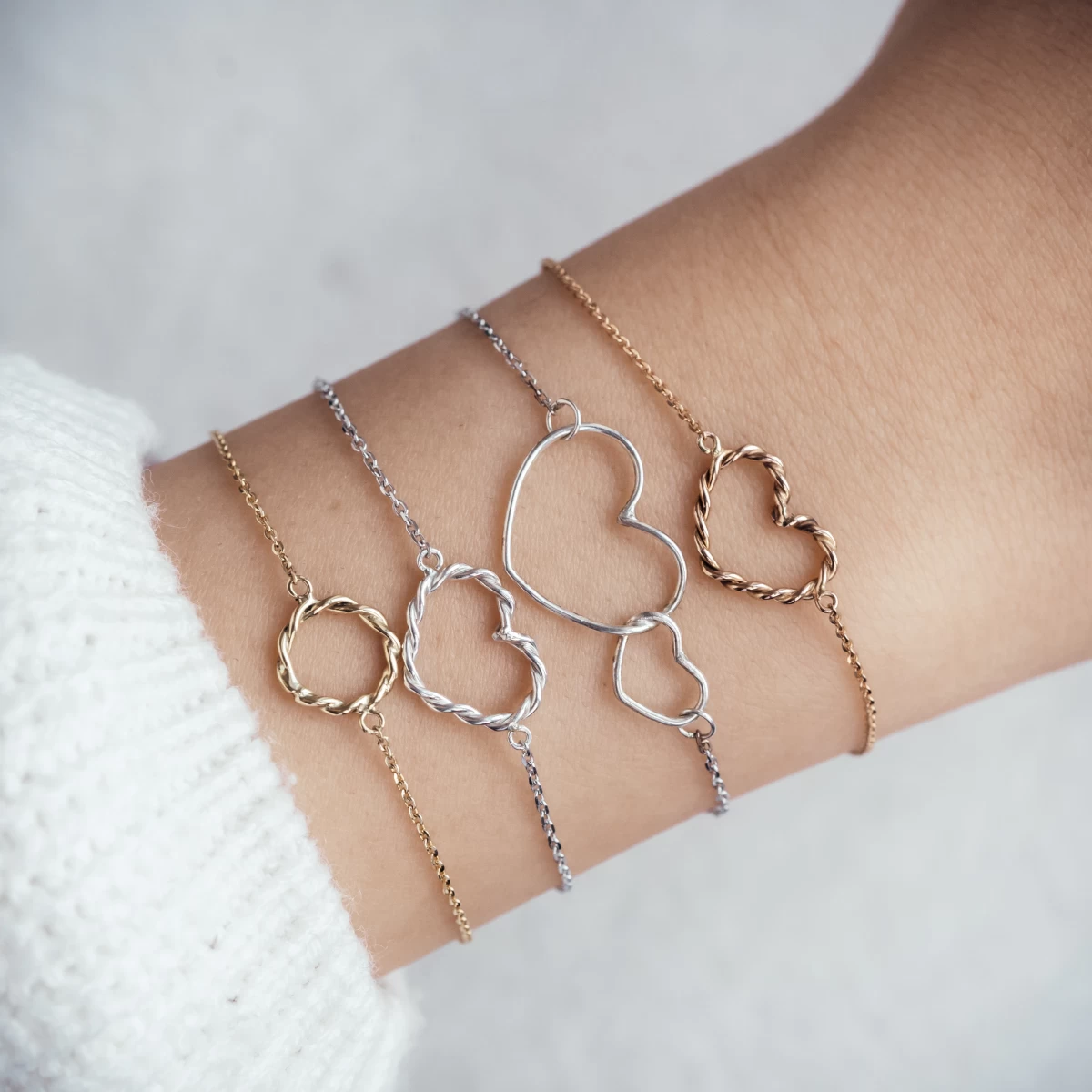 ZILIA Double Heart Armband Silber 925