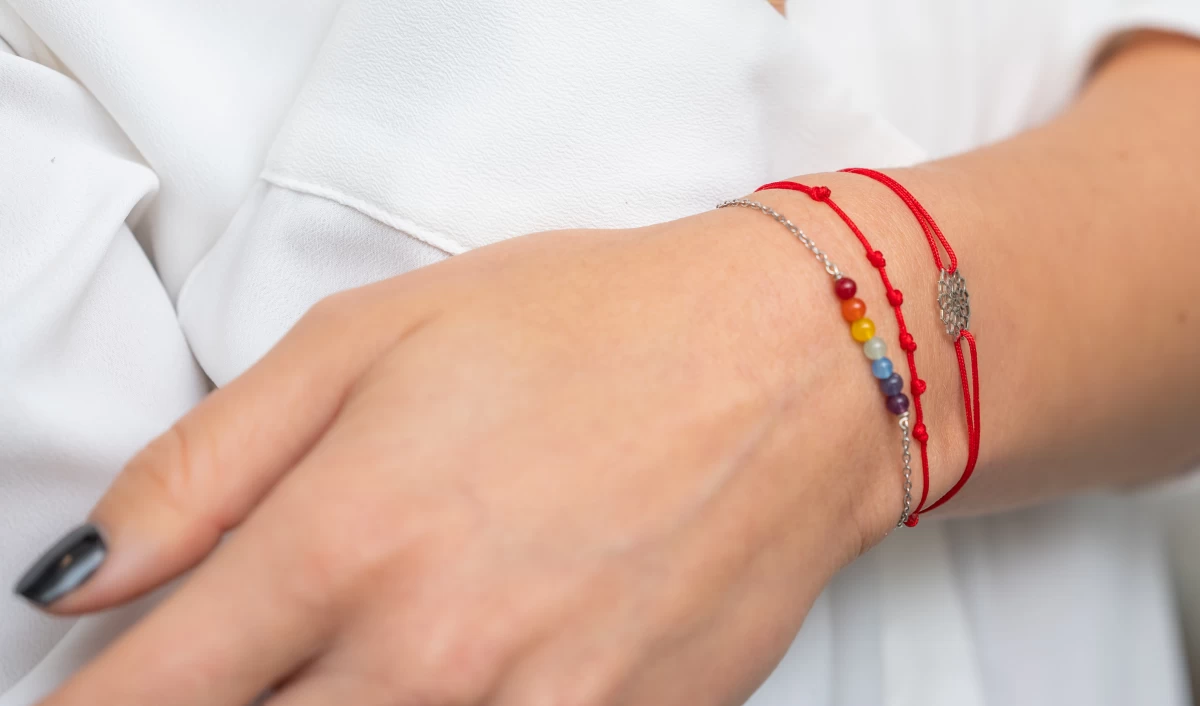 7 Chakra Roségold 585 Armband