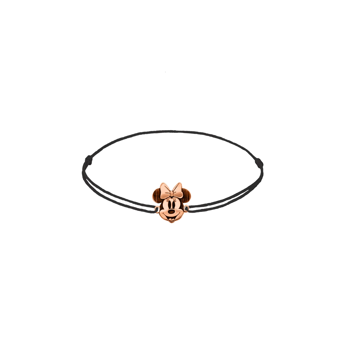 Minnie Maus Baby Armband aus 14K Roségold mit Faden Charm für Kinder