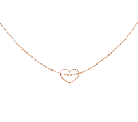 ZILIA Daisy Heart Halskette Gold 14K