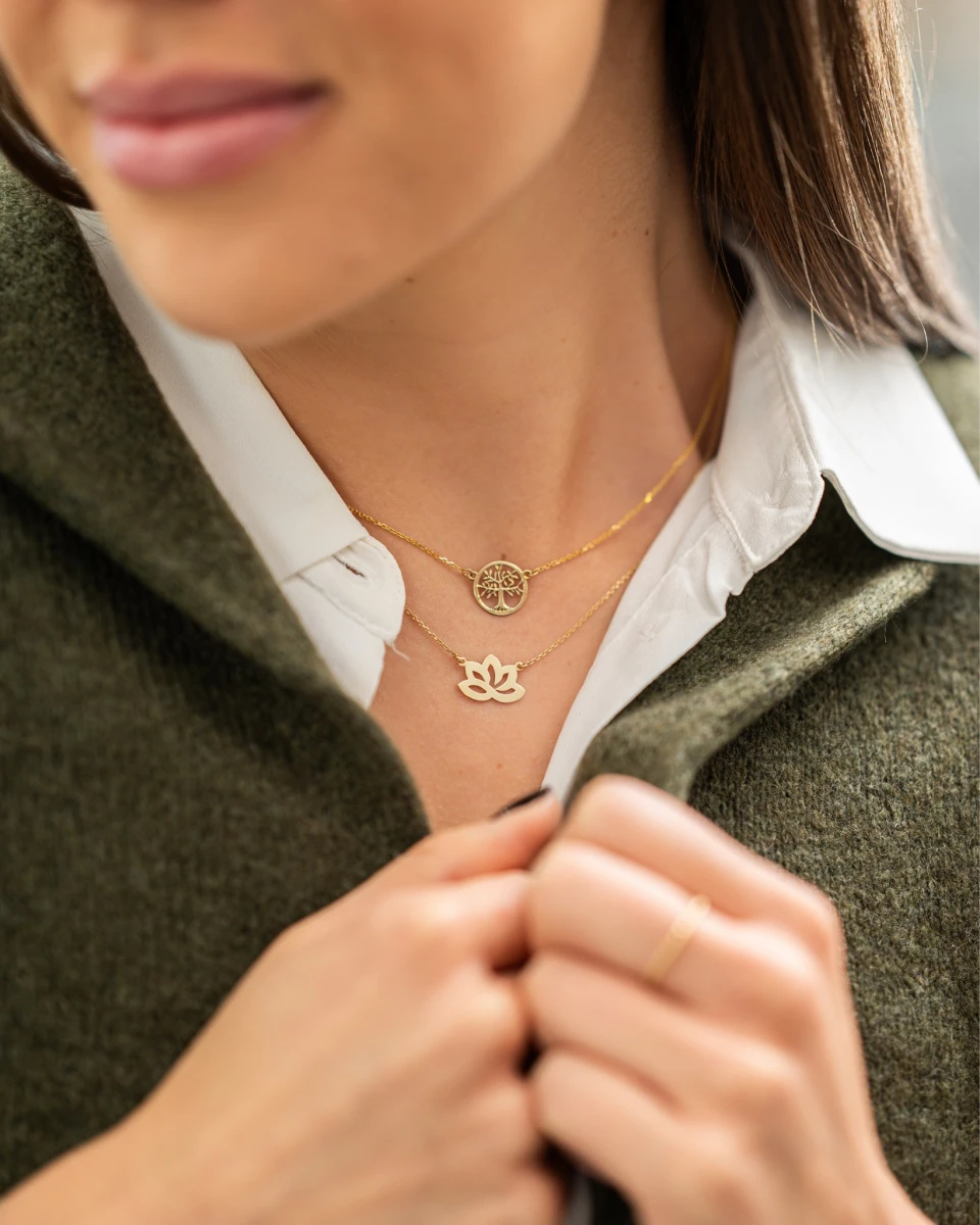 ZILIA Lotus Silber 925 Halskette
