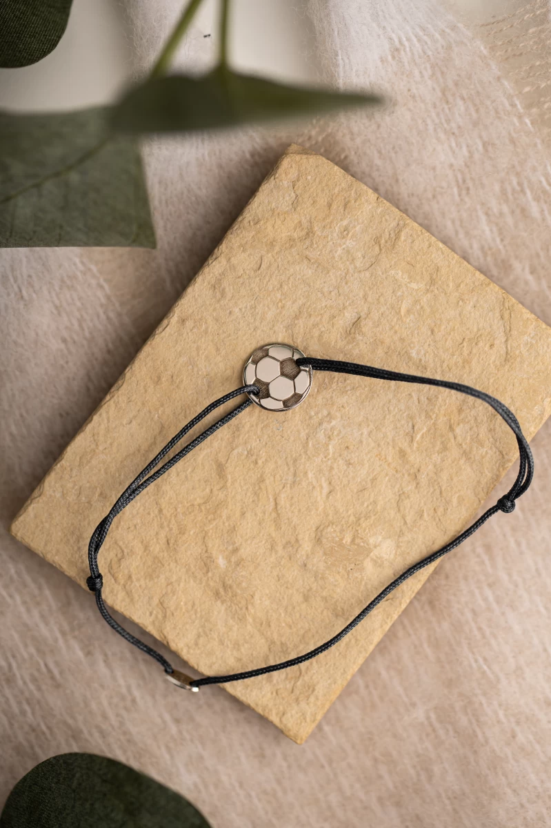 Fußball Baby Rosegold 585 Fadenarmband