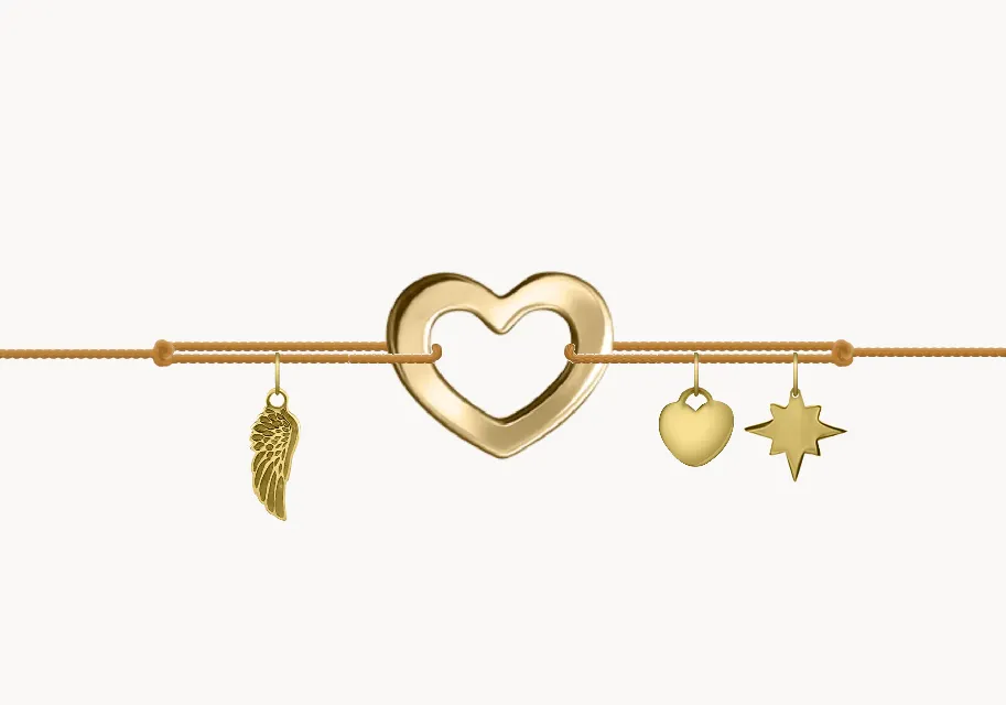 ZILIA Armband Kontur Herz 2 Gelbgold 14K