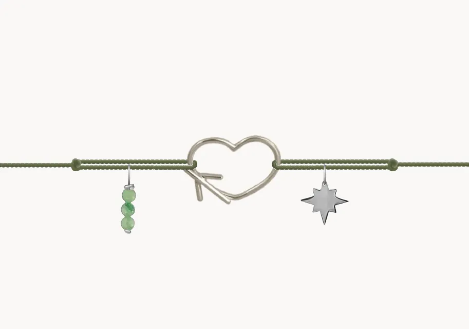 ZILIA Armband Kontur Herzflugzeug Silber 925