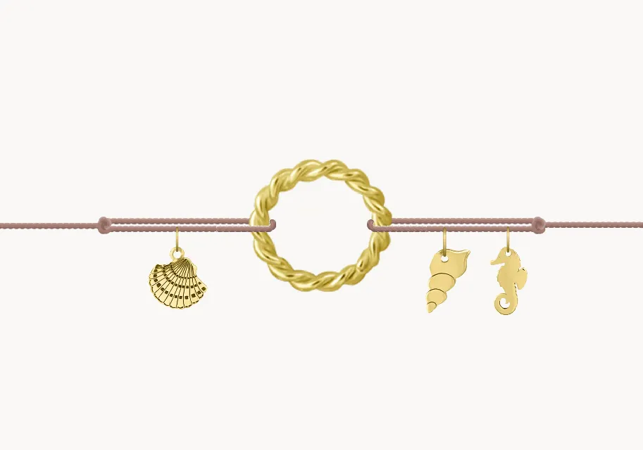 ZILIA Fusskettchen Nolita Kreis Gelbgold 14K