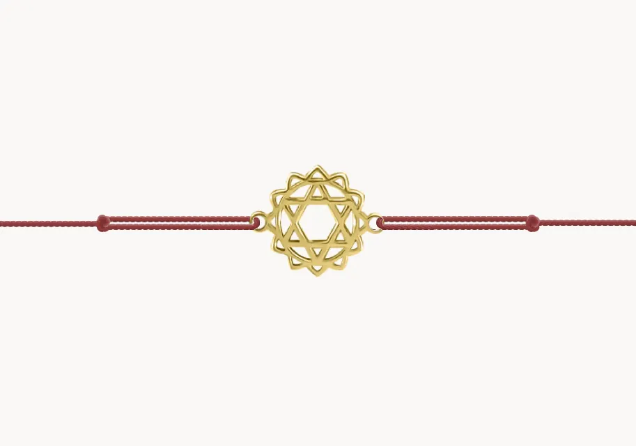 ZILIA Armband Herz-Chakra-Kontur Gelbgold 14K