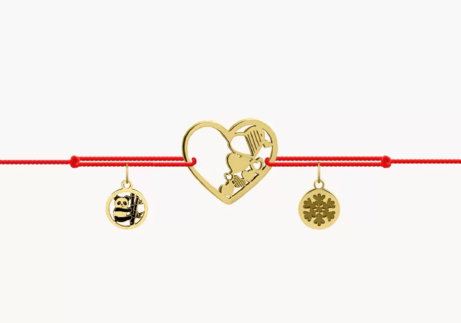 ZILIA Armband Herzen im Herzen Gelbgold 14K